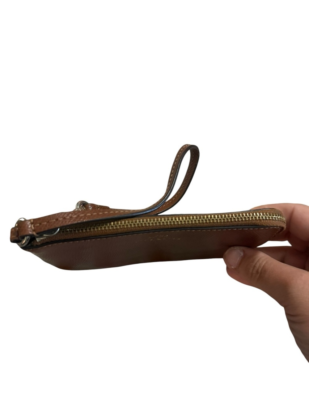 Coach Brown Leather Wristlet - Picture 4 of 4